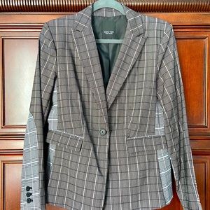 Simply Vera plaid blazer, black and grey size small